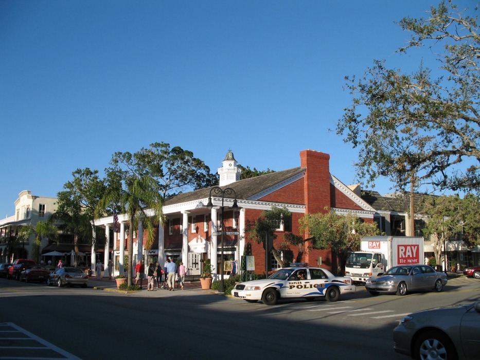 Historic Center of Naples. Safest small towns to live in Florida without hurricanes