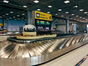A luggage conveyor in Thailand. How AI is quickly transforming the travel industry.