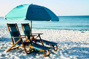Beach chairs in Destin, Florida
