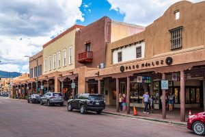 A street in Santa Fe, New Mexico