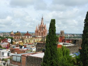 San Miguel's colorful buildings.