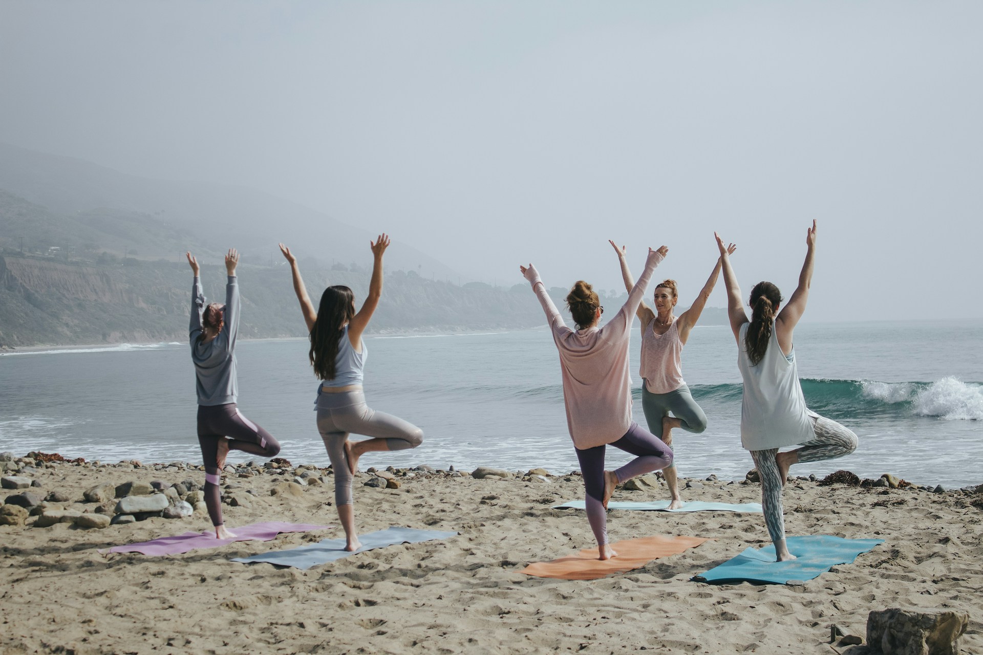Beach Yoga in Leo Carillo, United States