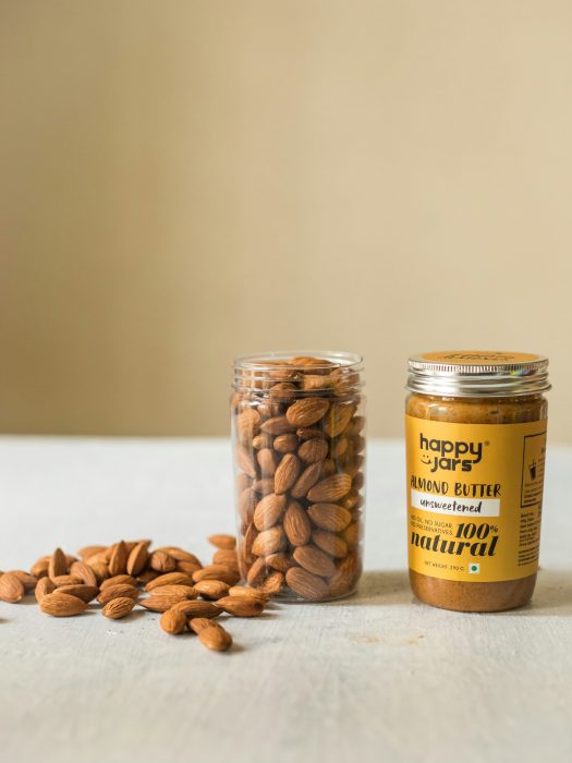 Nuts and butter in jars