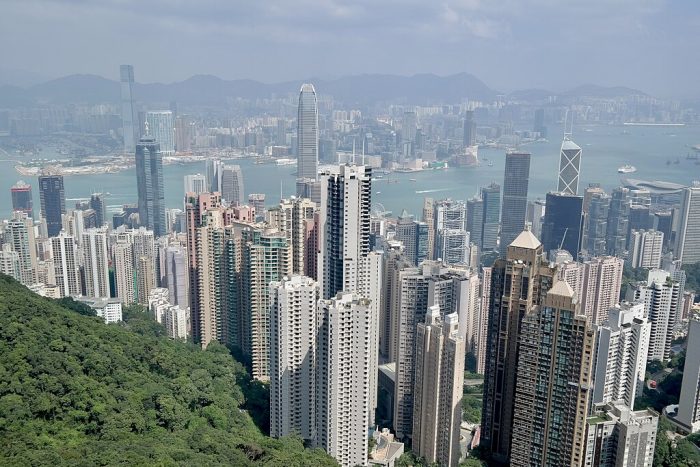 A beautiful view of Hong Kong from Mount Victoria