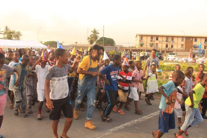 A Christmas parade in Port-Bouet in Ivory Coast