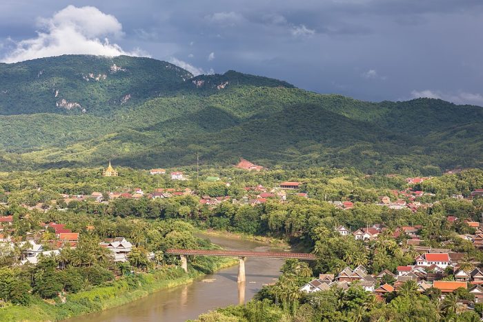 A stunning view over Nam Khan river from Mount Phou Si 