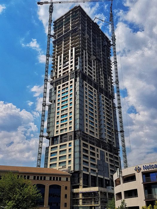 The Leonardo while still under construction in 2018