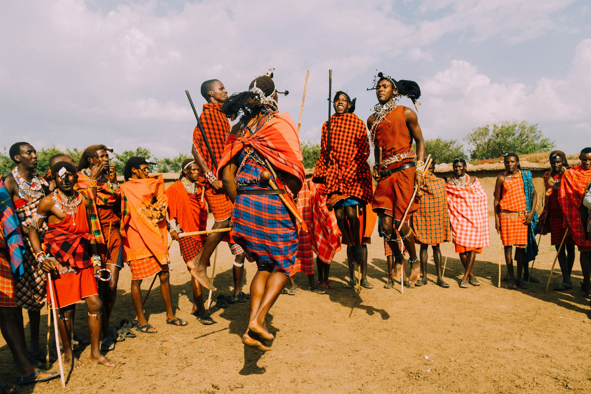 A traditional Maasai dance