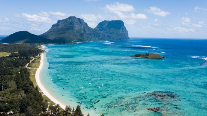A beautiful view of Lagoon Beach, Lord Howe Island.